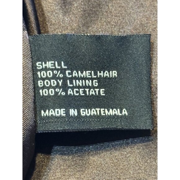 LL Collezioni Italia Womens Camelhair Coat Size 14 Button Front Made In Guatemal - Picture 5 of 8